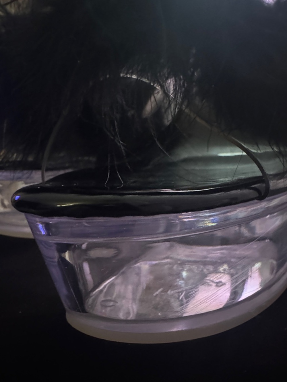 Black Feather Clear Platform Heels - Picture 7 of 10